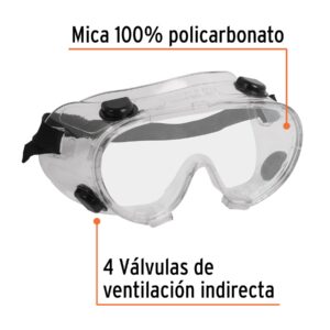 Goggles de seguridad con válvulas de ventilación indirecta - Imagen 3