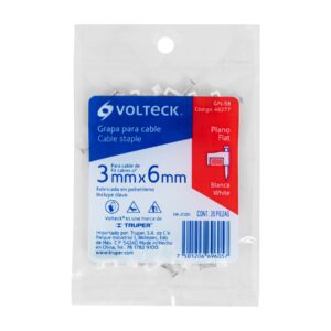 Bolsa con 20 grapas blancas de 3 x 6 mm para cable plano - Imagen 6