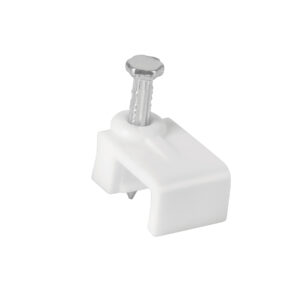 Alternative view of Bolsa con 500 grapas blancas de 5 X 8.5 mm para cable plano