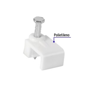 Bolsa con 500 grapas blancas de 5 X 8.5 mm para cable plano - Imagen 3