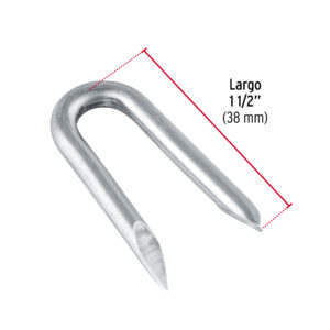 Caja con 10 kg grapas 1-1/2' galvanizadas p/alambre de púas - Imagen 4