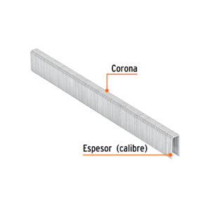 Caja con 5000 grapas corona 1/4' calibre 18, 13mm p/ENNE-120 - Imagen 4