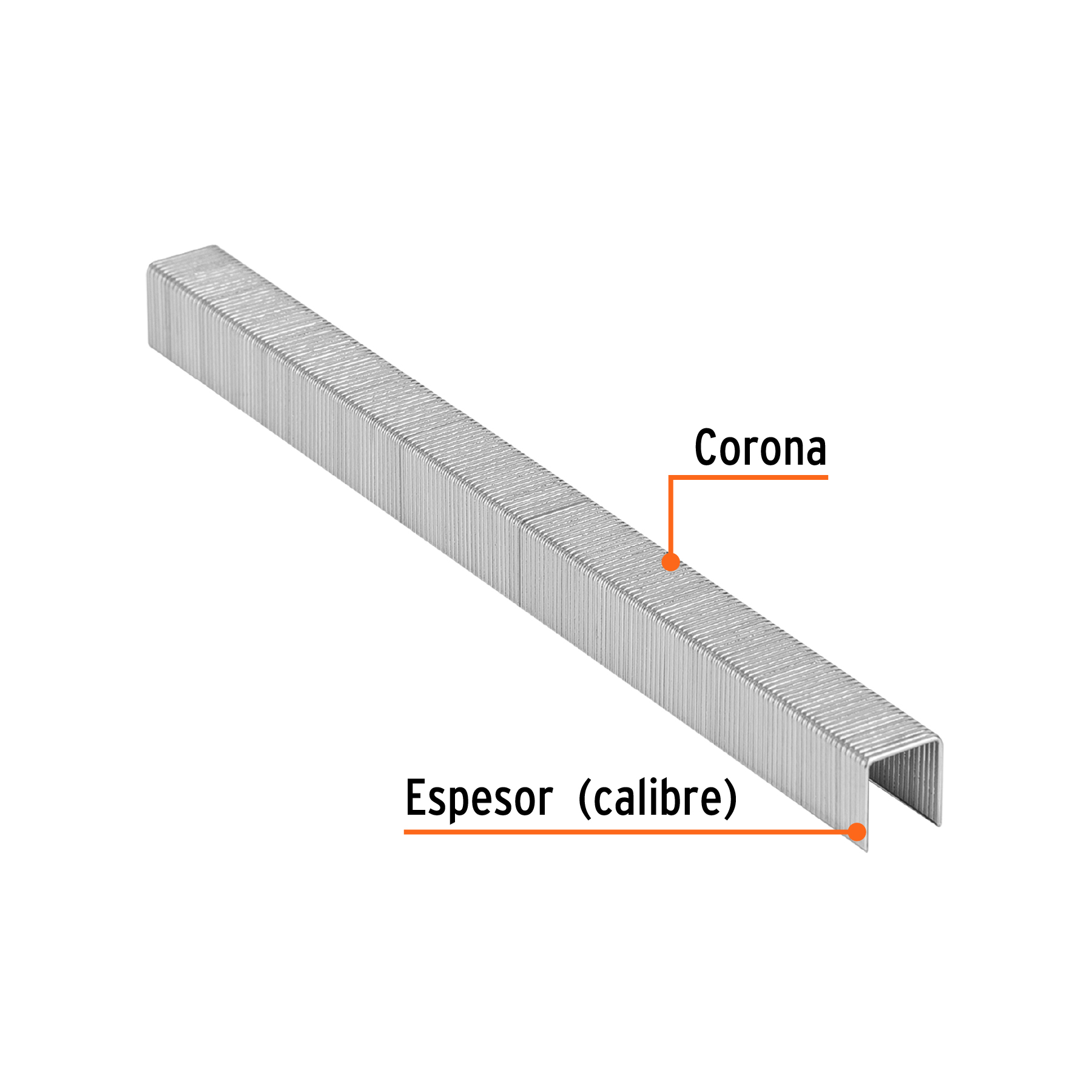 Caja con 5000 grapas corona 3/8' calibre 22, 10mm p/ENNE-70 - Imagen 3