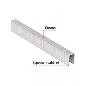 Caja con 5000 grapas corona 3/8' calibre 22, 16mm p/ENNE-70 - Imagen 3