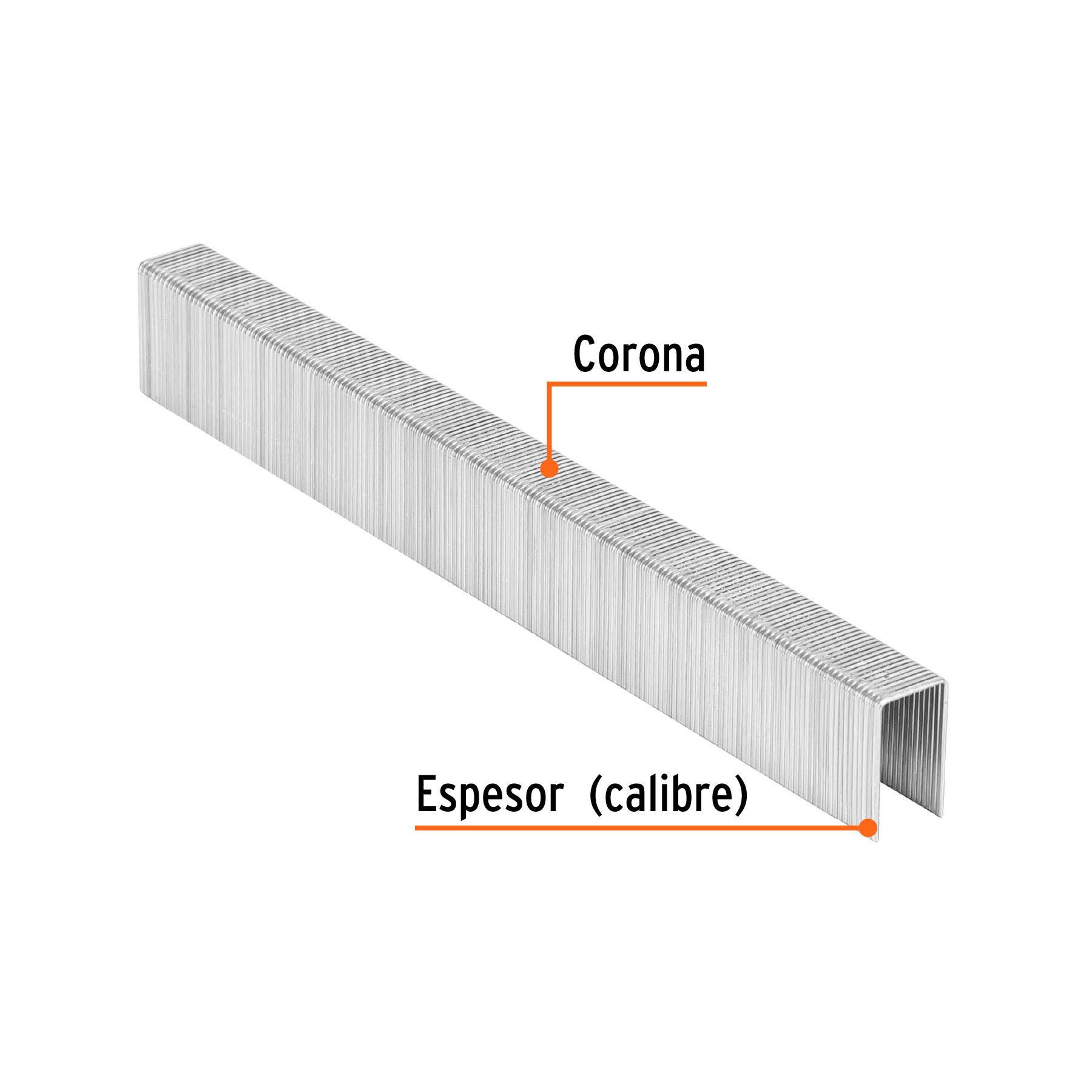 Caja con 5000 grapas corona 3/8' calibre 22, 16mm p/ENNE-70 - Imagen 3