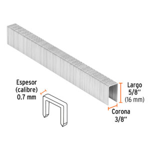 Caja con 5000 grapas corona 3/8' calibre 22, 16mm p/ENNE-70 - Imagen 4