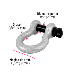 Grillete de acero forjado 3/4', FIERO - Imagen 4