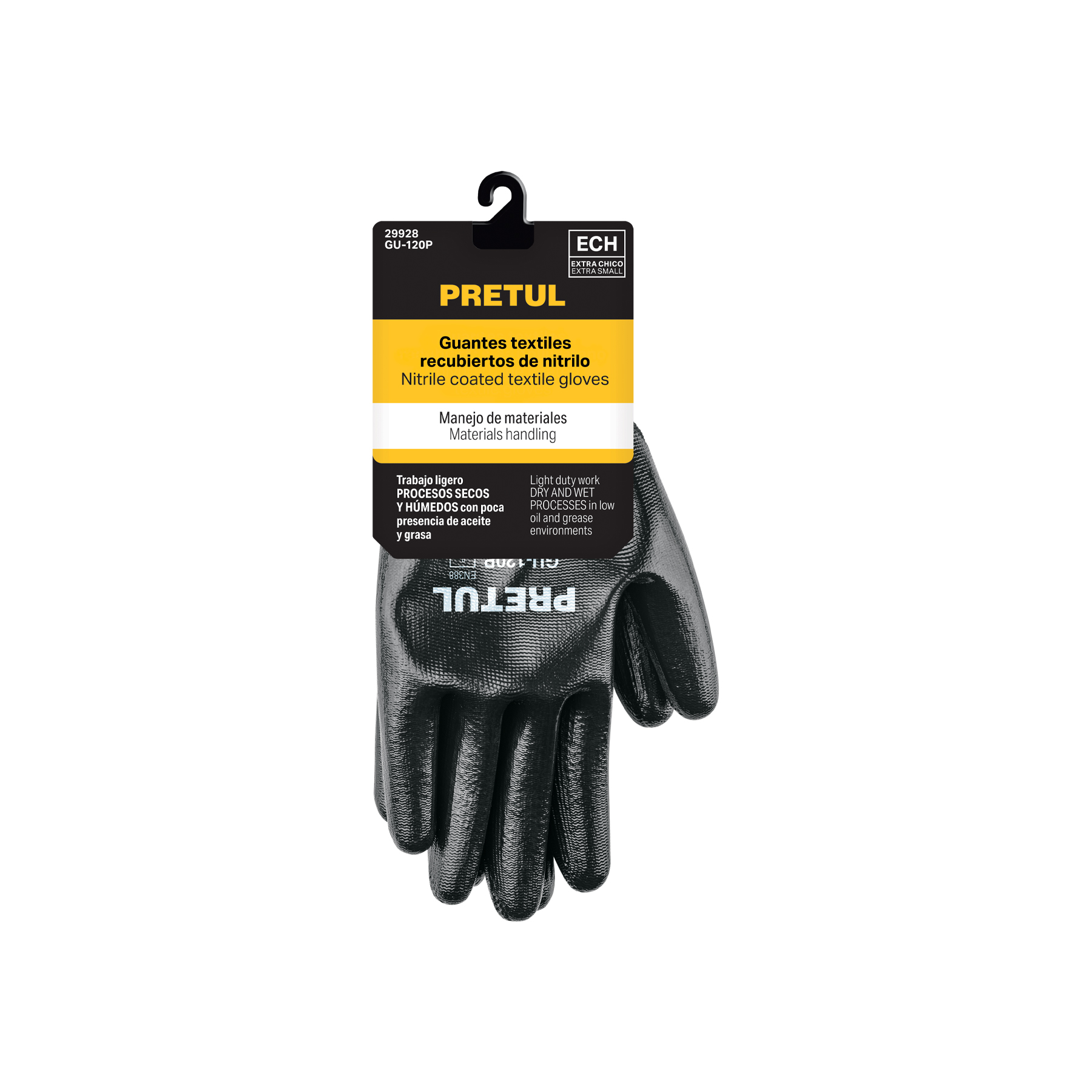 Guantes de nylon recubiertos de nitrilo, XCH, PRETUL - Imagen 3
