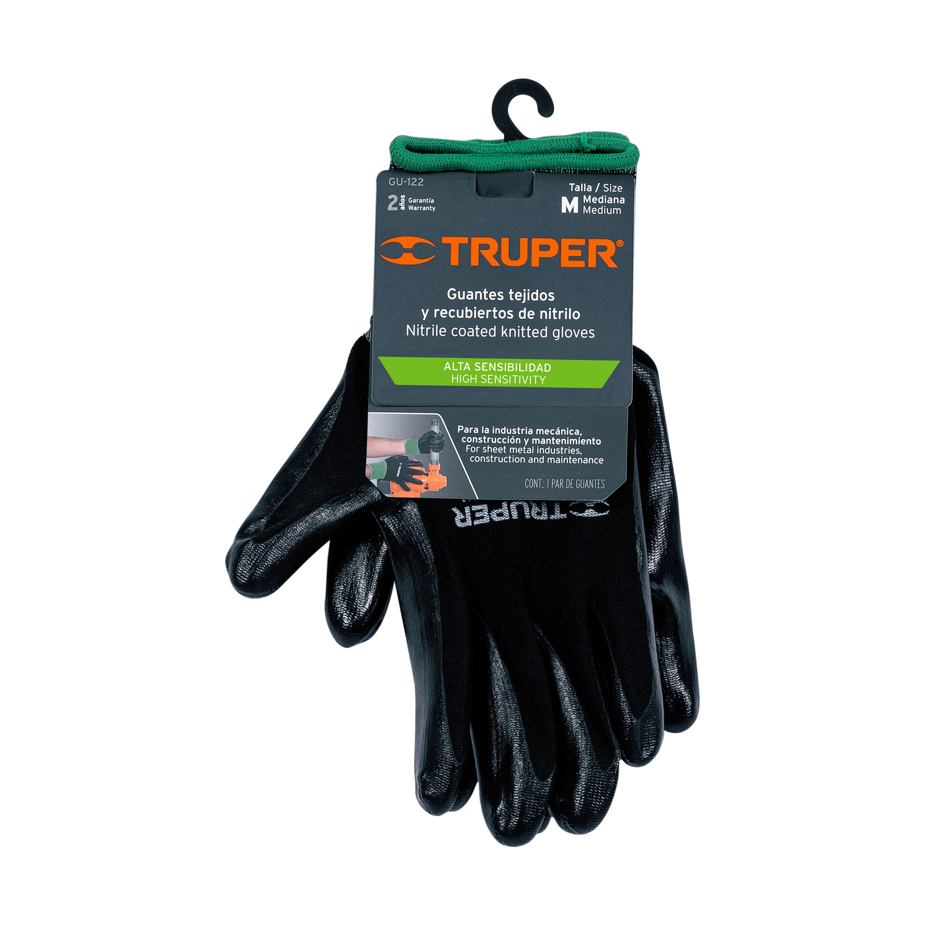 Guantes de nylon recubiertos de nitrilo, M, TRUPER - Imagen 3