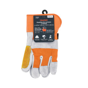 Guantes de carnaza y loneta, con refuerzo, unitalla, TRUPER - Imagen 3