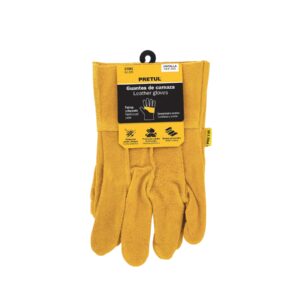 Guantes de carnaza, cortos, unitalla, PRETUL - Imagen 3
