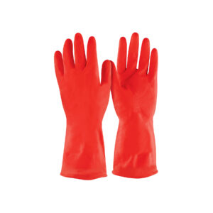 Alternative view of Guantes de látex para limpieza, rojos, M, PRETUL
