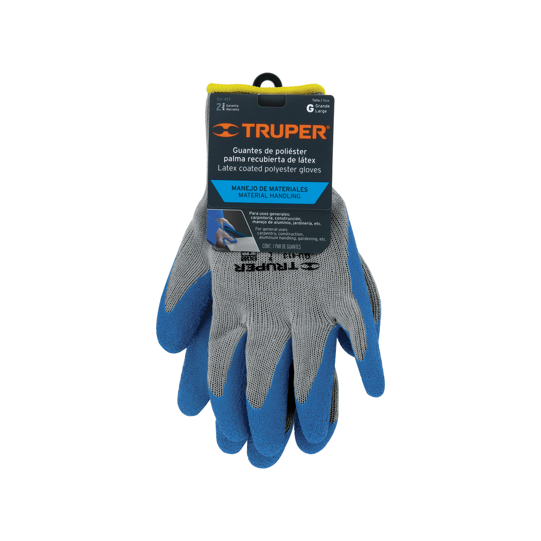 Guantes de poliéster recubiertos de látex, G, TRUPER - Imagen 3