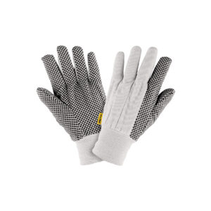 Guantes de algodón con puntos PVC en palma, unitalla, PRETUL