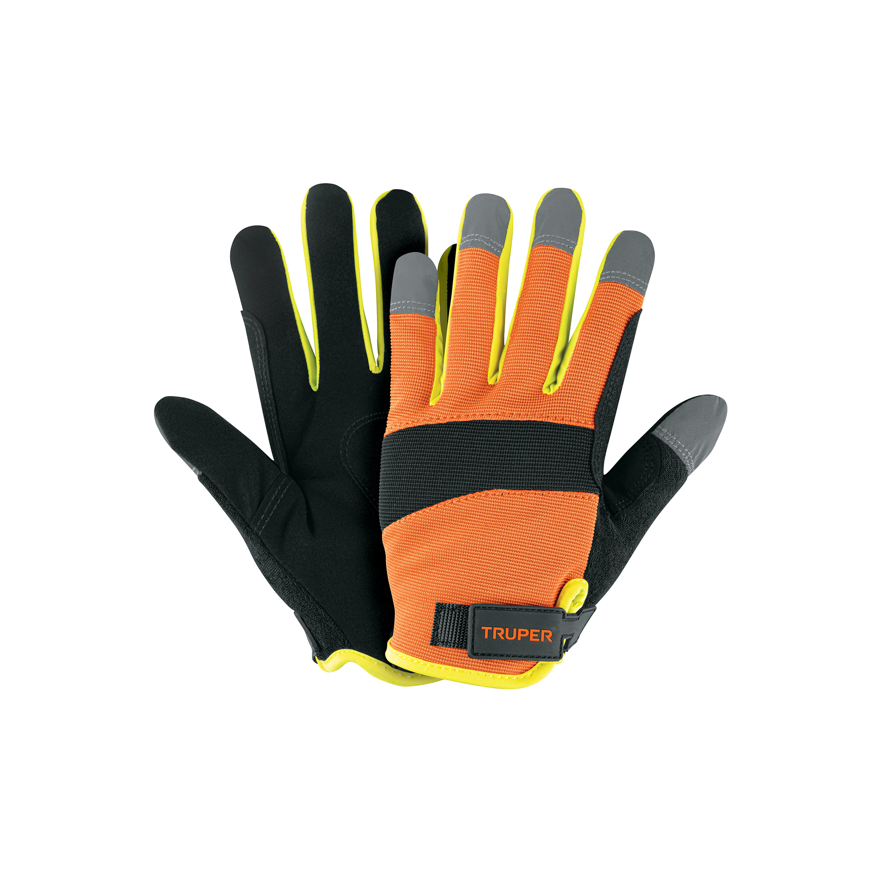 Guantes para mecánico, alta visibilidad, unitalla, TRUPER - Imagen 2