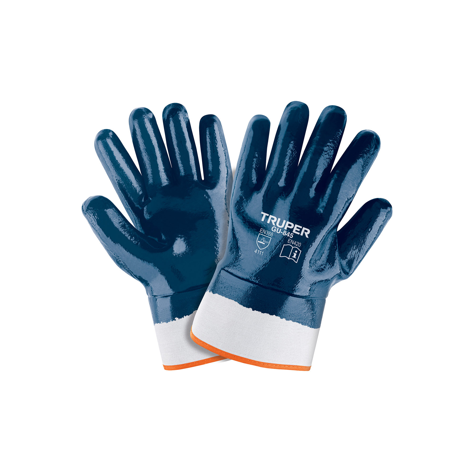 Guantes de algodón recubiertos de nitrilo, puño de seguridad - Imagen 2