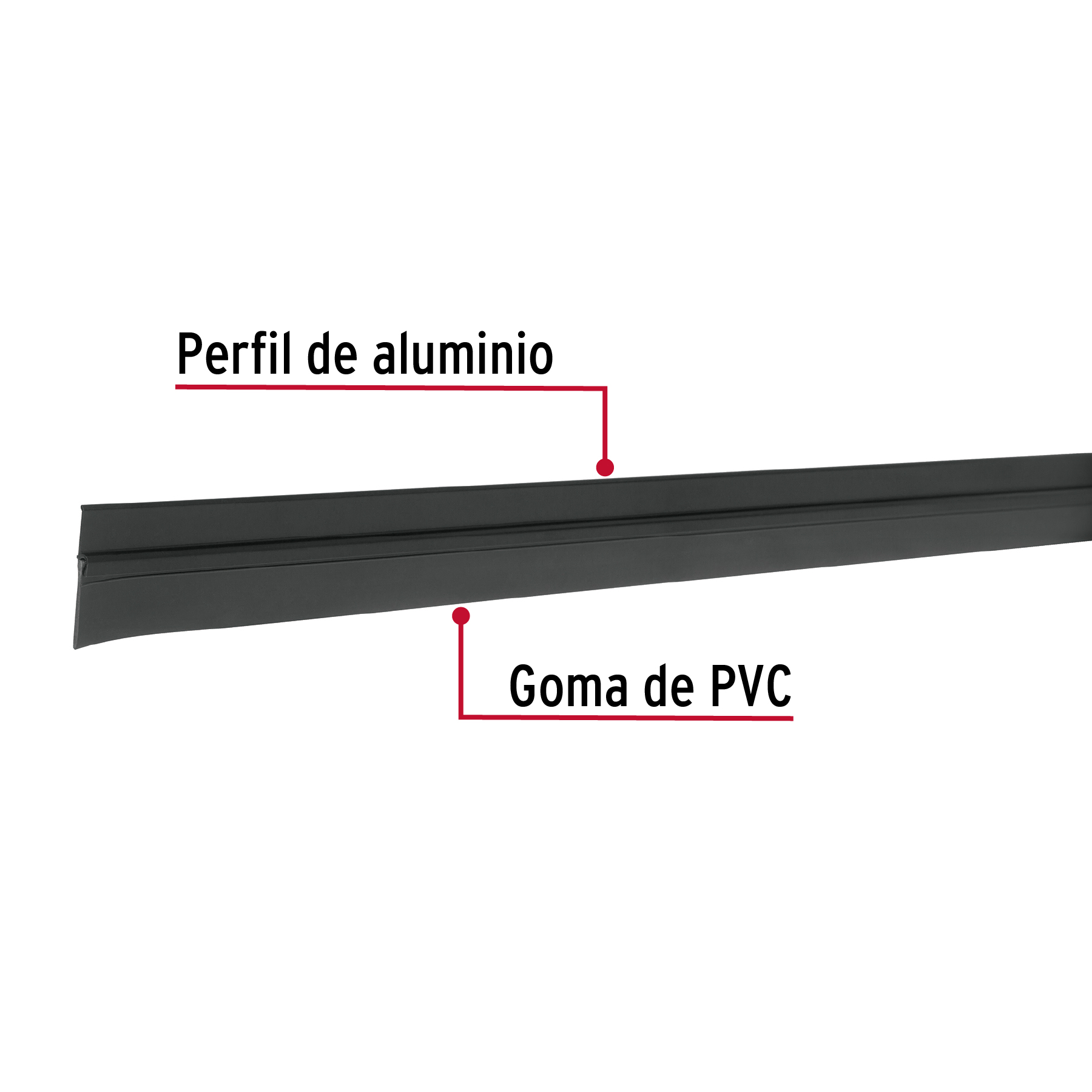 Guardapolvo fijo de 100 cm, negro, HERMEX - Imagen 3