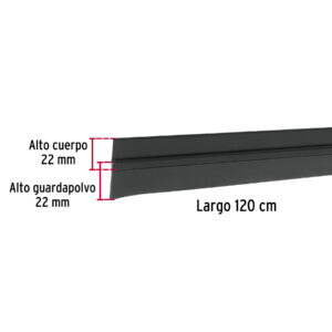 Guardapolvo fijo de 120 cm, negro, HERMEX - Imagen 4