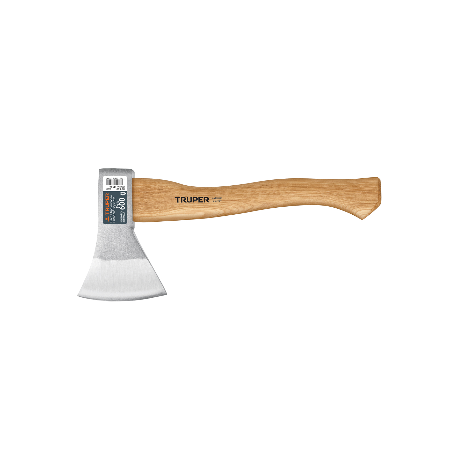 Hacha europea, 600 g, mango hickory 14', TRUPER - Imagen 2