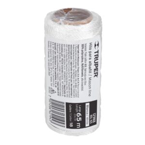 Carrete con 65 m de hilo para albañil blanco, TRUPER - Imagen 4