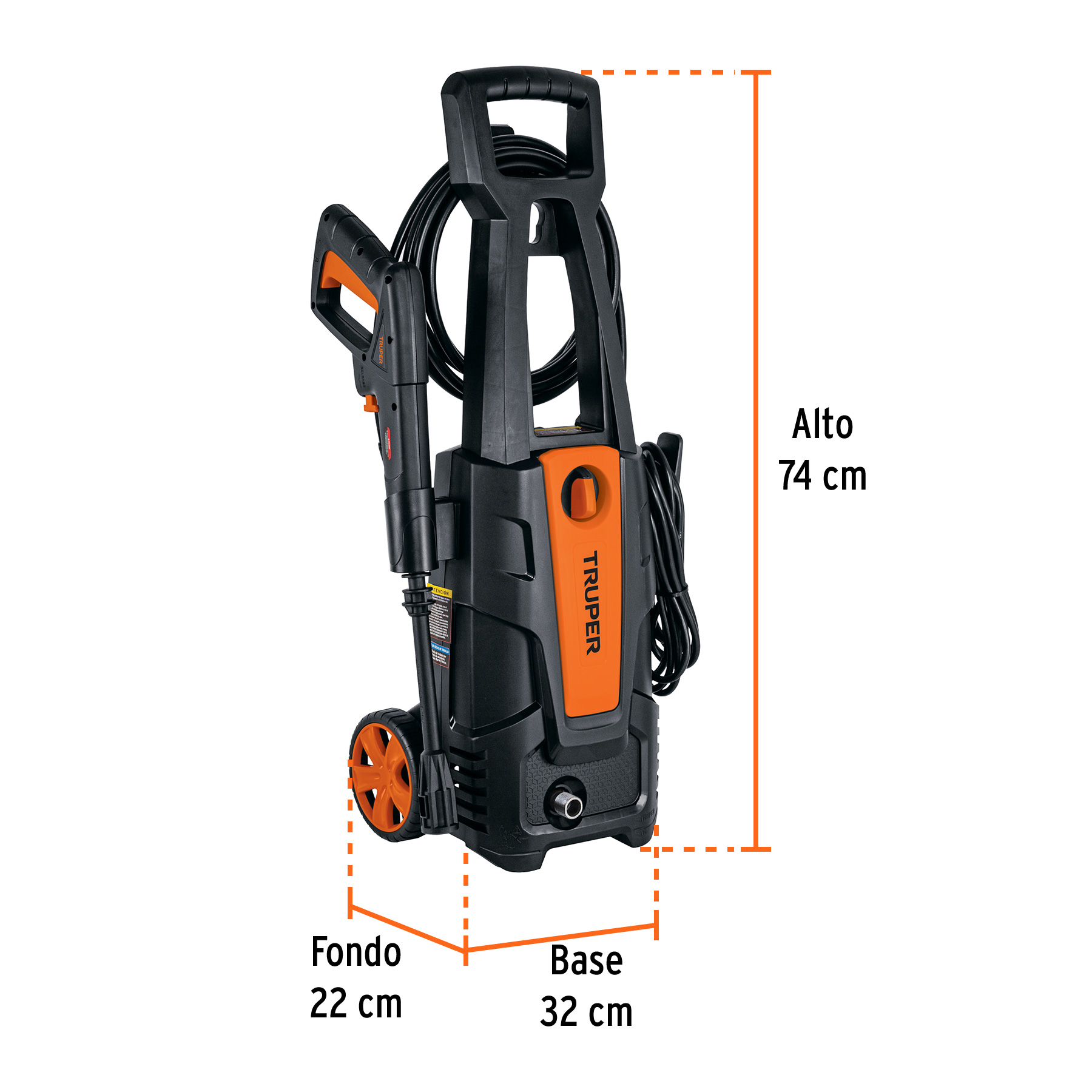 Hidrolavadora eléctrica 1800 PSI, TRUPER - Imagen 3