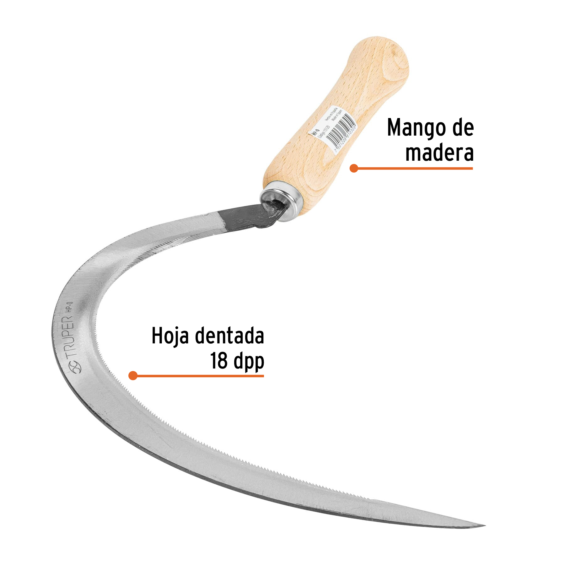 Hoz dentada # 0, 16', TRUPER - Imagen 3