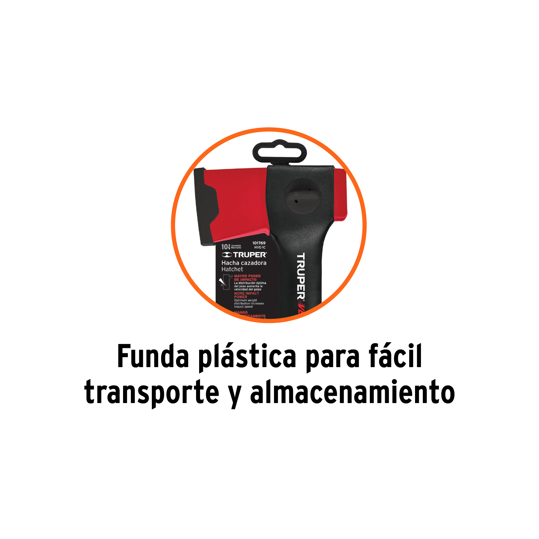 Hacha cazadora 1 lb mango de nylon de 9', TRUPER Velocity - Imagen 6