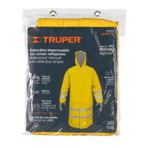 Gabardina impermeable doble capa con reflejante, M, TRUPER - Imagen 5