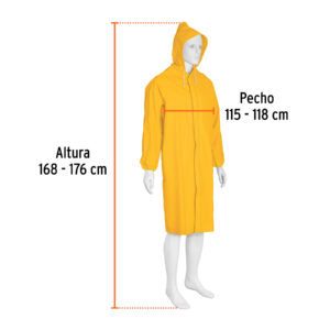 Gabardina impermeable doble capa, talla M, TRUPER - Imagen 4