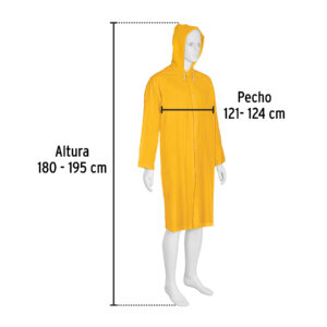 Gabardina impermeable ligera de PVC, talla XG, PRETUL - Imagen 4