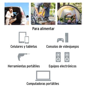 Inversor de corriente de 750 W con puertos USB, TRUPER - Imagen 6