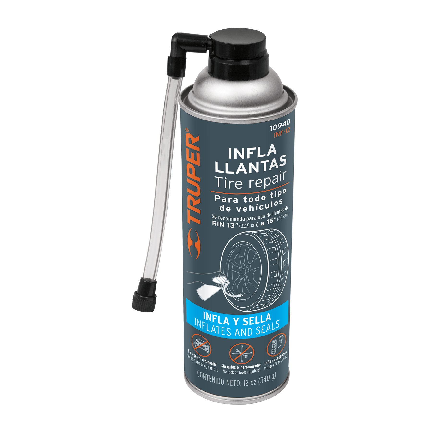 Inflallantas de 12 oz (340 g), TRUPER - Imagen 2