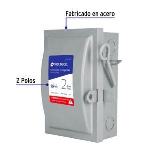 Interruptor de seguridad 2 polos, 30 A, VOLTECK - Imagen 4