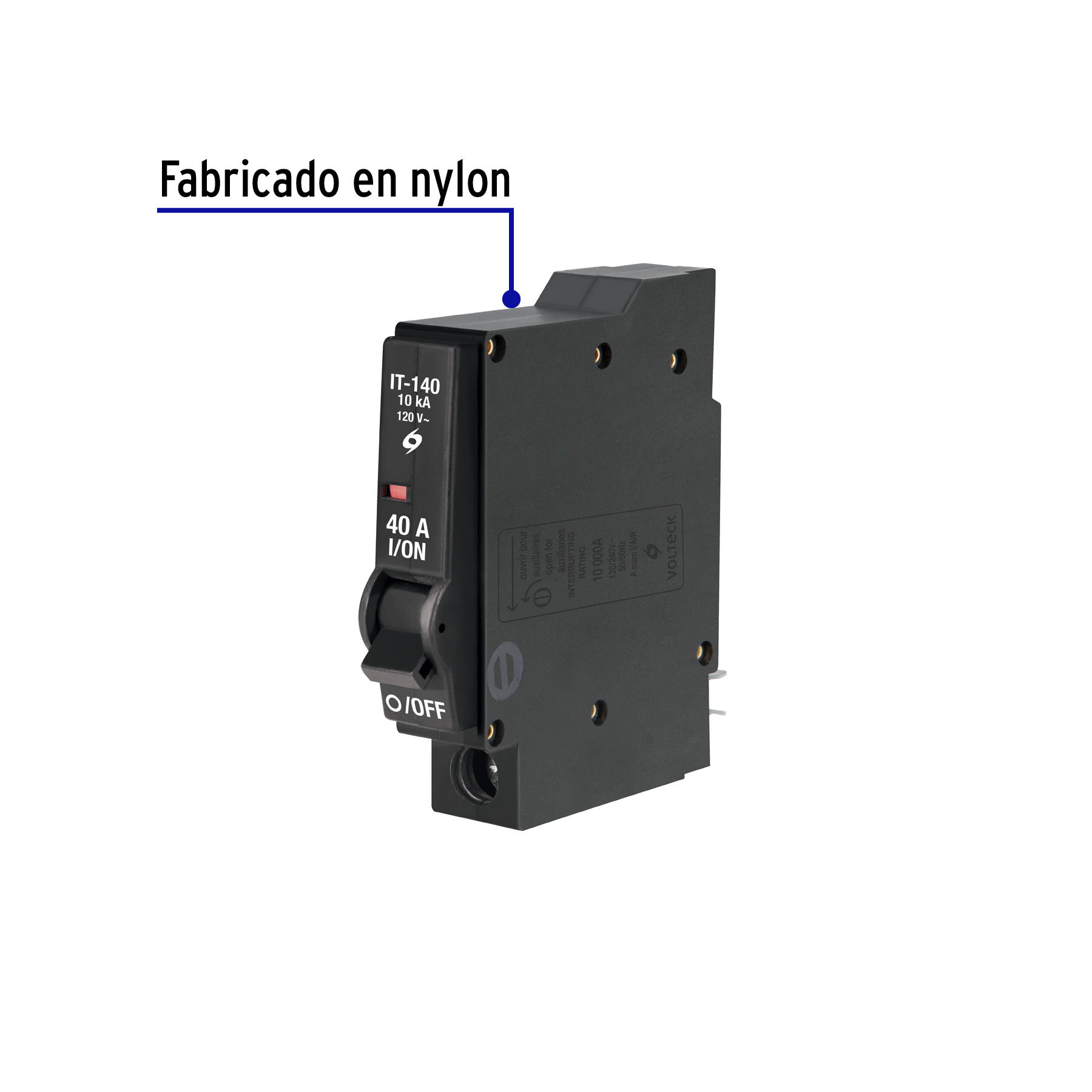 Interruptor de 1 polo 40A, enchufable, VOLTECK - Imagen 3
