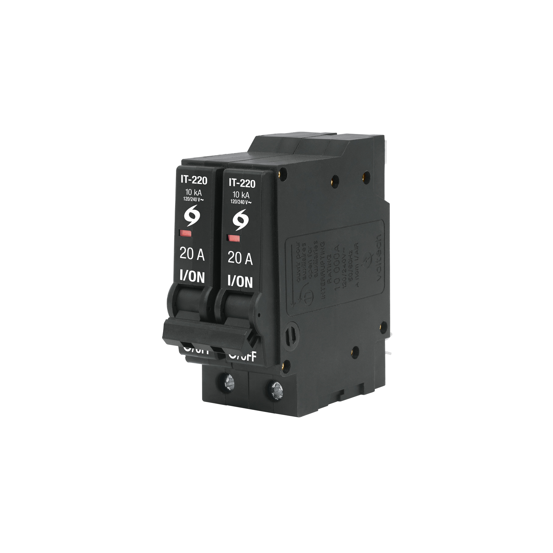 Interruptor de 2 polos 20A, enchufable, VOLTECK - Imagen 2