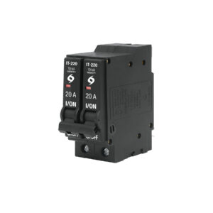 Interruptor de 2 polos 20A, enchufable, a granel, VOLTECK