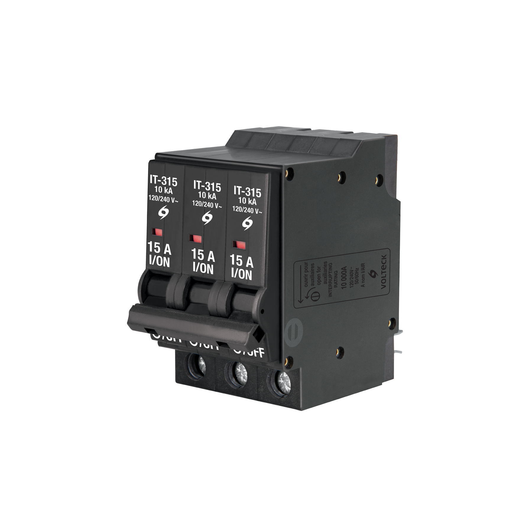 Interruptor de 3 polos 15A, enchufable, VOLTECK - Imagen 2