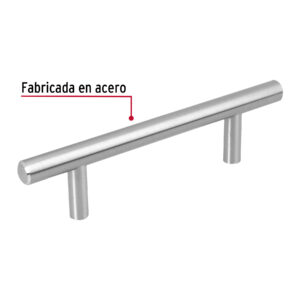 Jaladera de acero, 96mm, línea Cilindro, níquel, HERMEX - Imagen 3