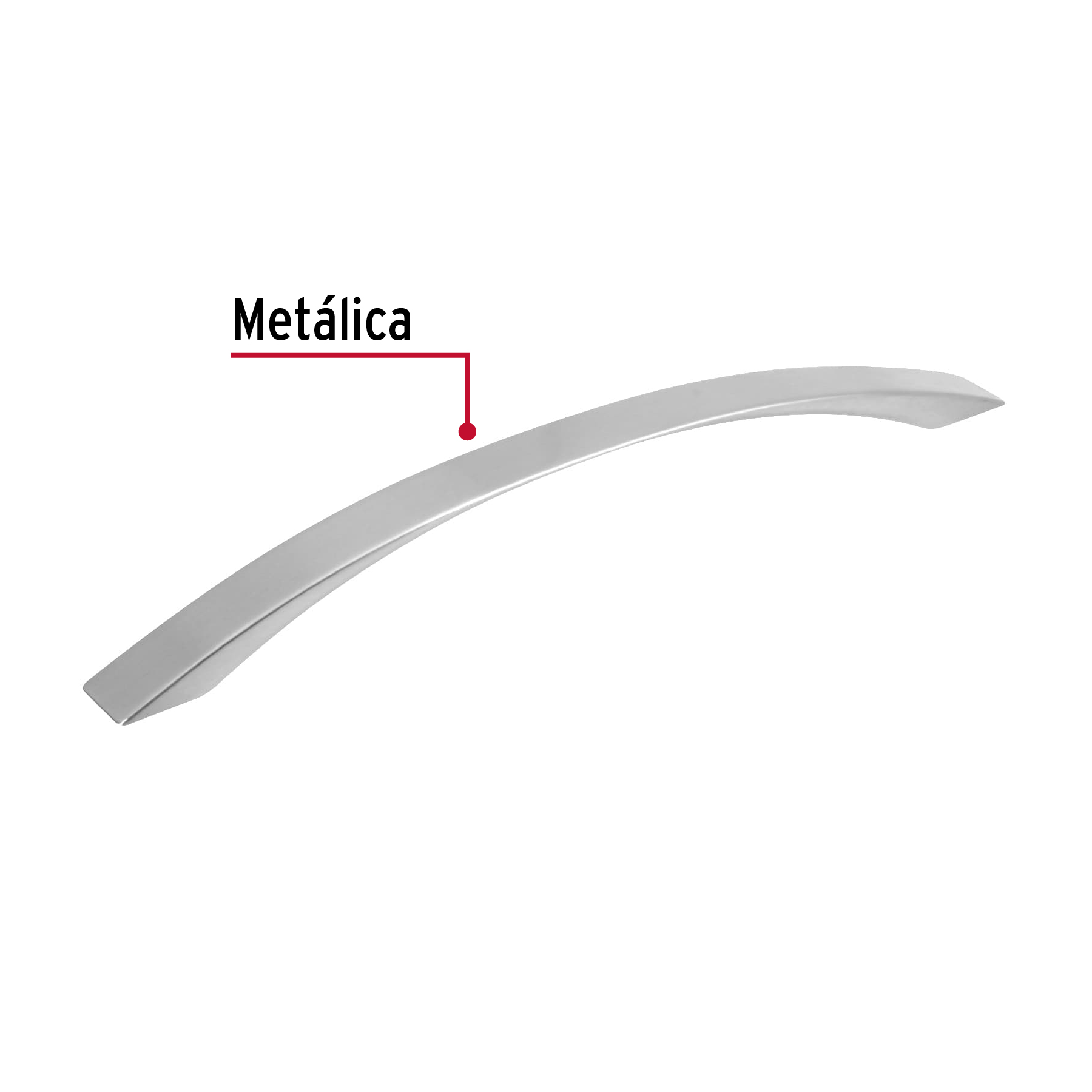Jaladera de 160mm, línea Moderna, níquel, HERMEX - Imagen 3