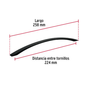 Jaladera de 224mm, línea Moderna, negro, HERMEX - Imagen 4