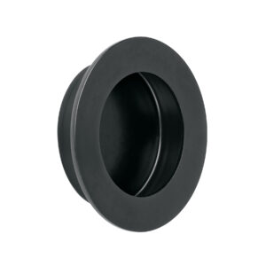 Jaladera de embutir circular No. 4 acabado negro