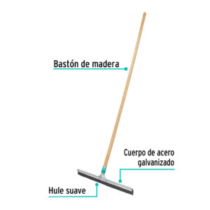 Jalador base acero galvanizado de 50cm, con bastón de madera - Imagen 3