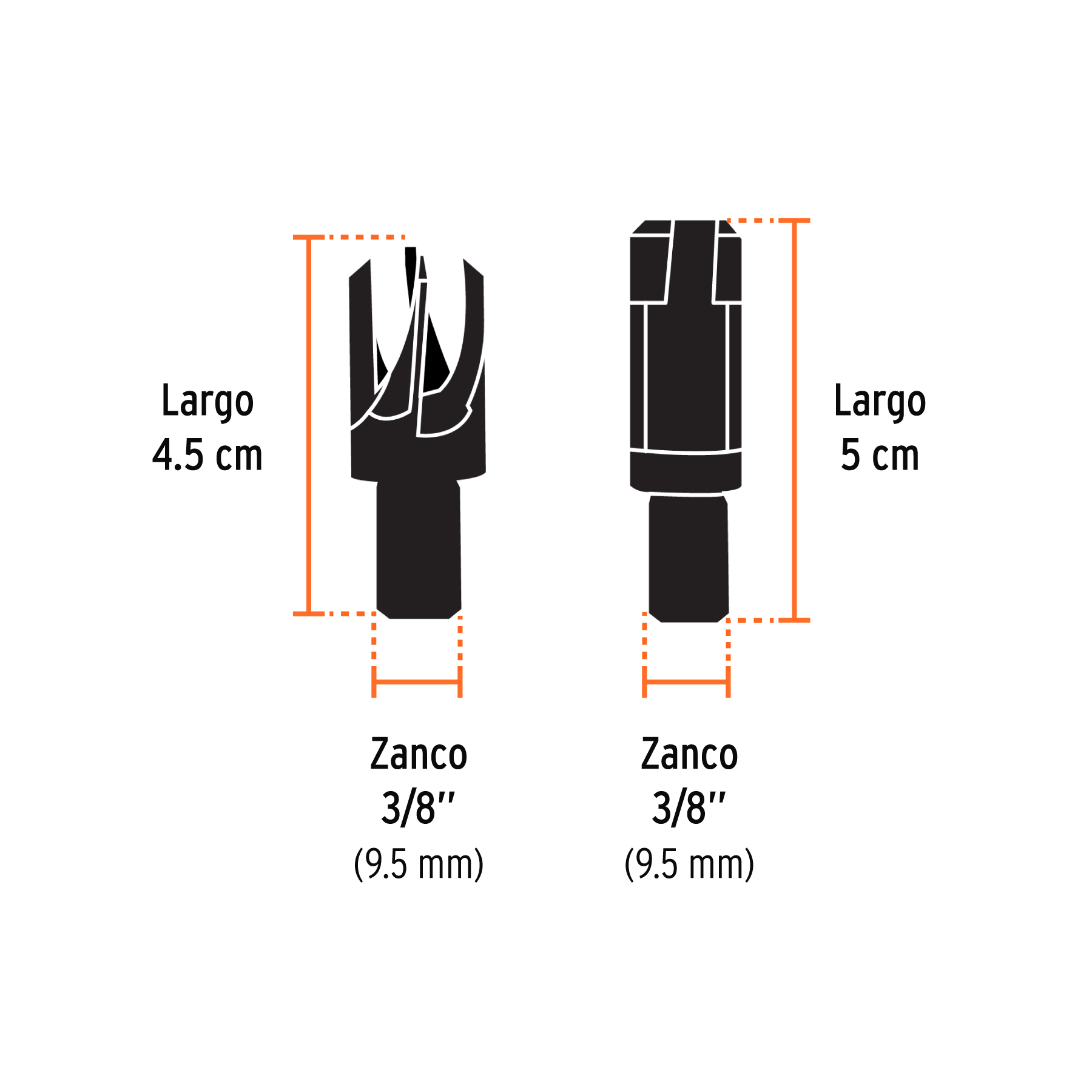 Juego de 8 brocas clavacote para madera, TRUPER - Imagen 3