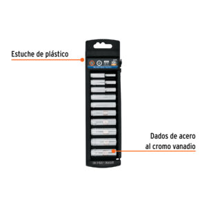 Juego de 10 dados largos cuadro 1/4' mm, TRUPER - Imagen 3