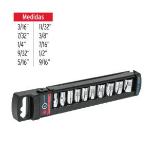 Juego de 10 dados cuadro 1/4' std, TRUPER - Imagen 4