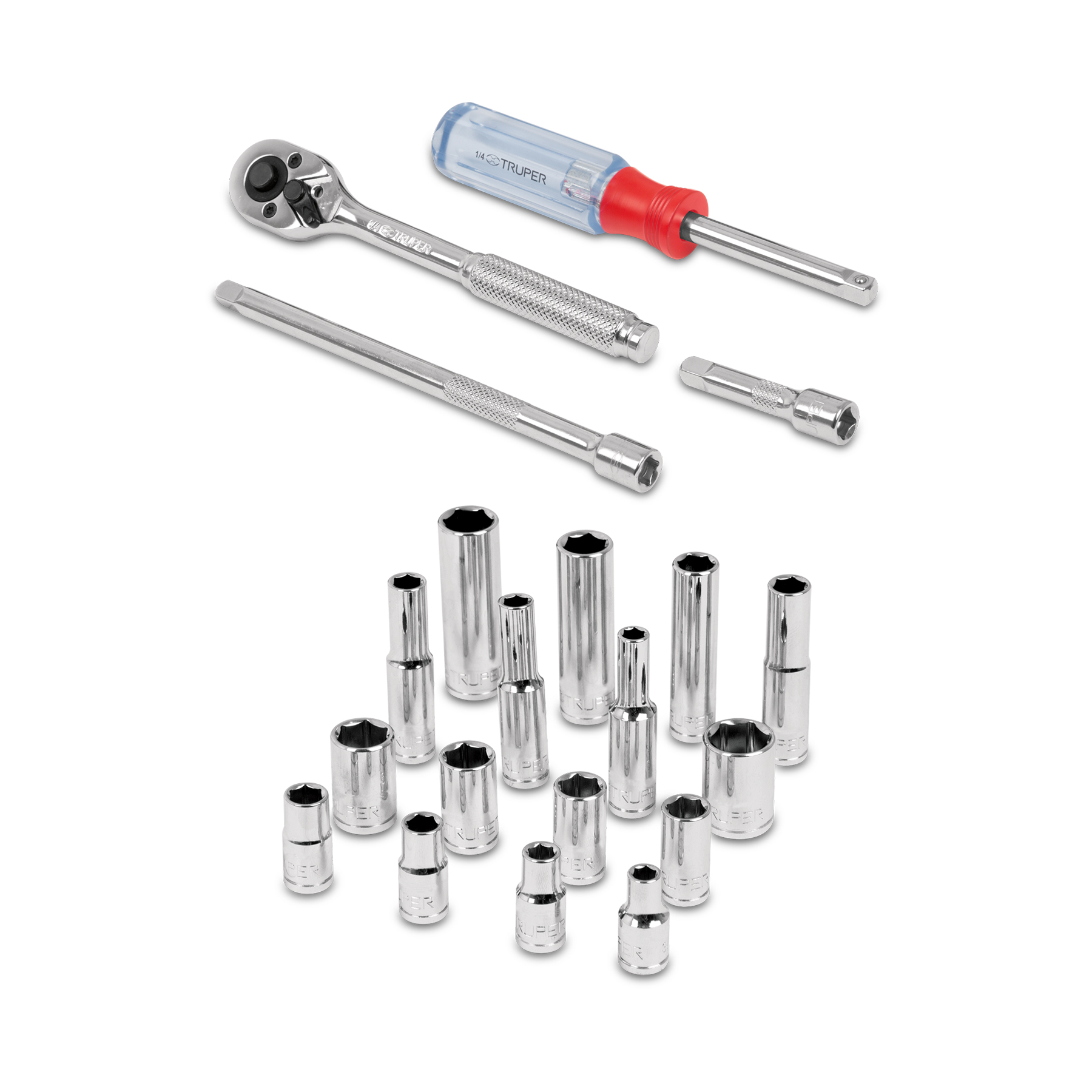 Juego de 20 herramientas cuadro 1/4' mm para mecánico - Imagen 5