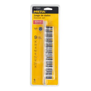 Juego de 9 dados cuadro 3/8' std, PRETUL - Imagen 5