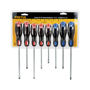 Juego de 8 desarmadores mango Comfort Grip, PRETUL - Imagen 4