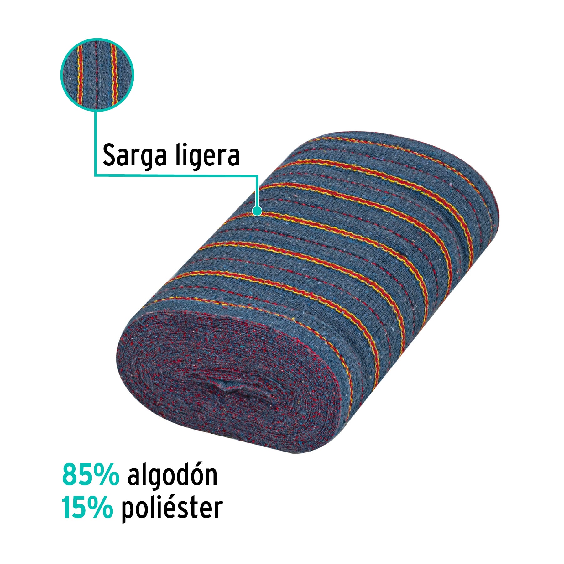 Rollo de 25 m de jerga plana gris, KLINTEK - Imagen 3