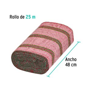 Rollo de 25 m de jerga sarga ligera roja, KLINTEK - Imagen 4